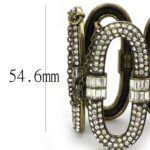 LO4657 - Antique Copper White Metal Bracelet with Top Grade Crystal  in Clear