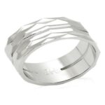 LO990 - Imitation Rhodium Brass Ring with No Stone