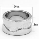 LOA853 - Rhodium Brass Ring with No Stone