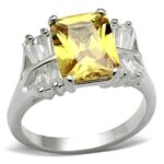 SS012 - Silver 925 Sterling Silver Ring with AAA Grade CZ  in Topaz