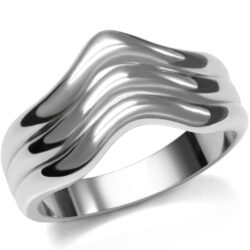 TK032 - High polished (no plating) Stainless Steel Ring with No Stone