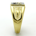 TK1159 - IP Gold(Ion Plating) Stainless Steel Ring with Top Grade Crystal  in Clear