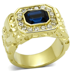 TK1192 - IP Gold(Ion Plating) Stainless Steel Ring with Top Grade Crystal  in Montana