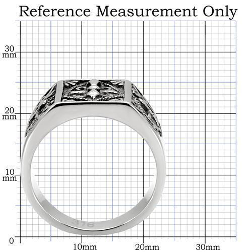 TK127 - High polished (no plating) Stainless Steel Ring with No Stone