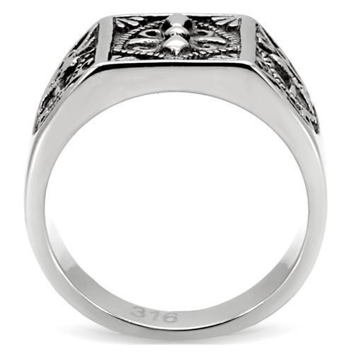 TK127 - High polished (no plating) Stainless Steel Ring with No Stone