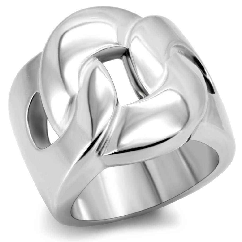 TK131 - High polished (no plating) Stainless Steel Ring with No Stone