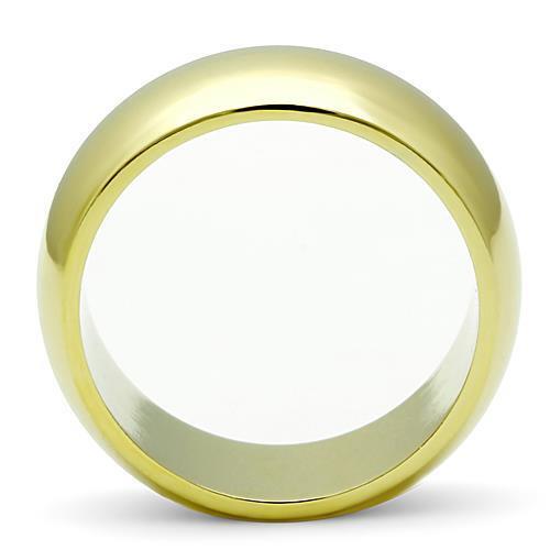 TK1391 - IP Gold(Ion Plating) Stainless Steel Ring with No Stone