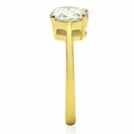 TK1405 - IP Gold(Ion Plating) Stainless Steel Ring with AAA Grade CZ  in Clear