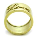 TK1878 - IP Gold(Ion Plating) Stainless Steel Ring with No Stone