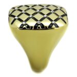 TK1886 - IP Gold(Ion Plating) Stainless Steel Ring with Top Grade Crystal  in Clear