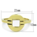 TK2033 - IP Gold(Ion Plating) Stainless Steel Ring with No Stone