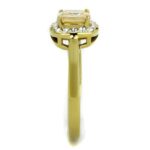 TK2173 - IP Gold(Ion Plating) Stainless Steel Ring with AAA Grade CZ  in Champagne