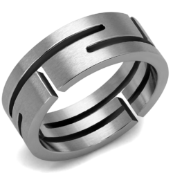 TK2393 - High polished (no plating) Stainless Steel Ring with No Stone