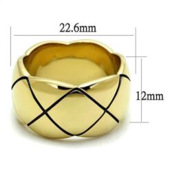 TK2803 - IP Gold(Ion Plating) Stainless Steel Ring with No Stone