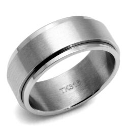 TK2919 - High polished (no plating) Stainless Steel Ring with No Stone