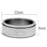 TK2942 - High polished (no plating) Stainless Steel Ring with No Stone