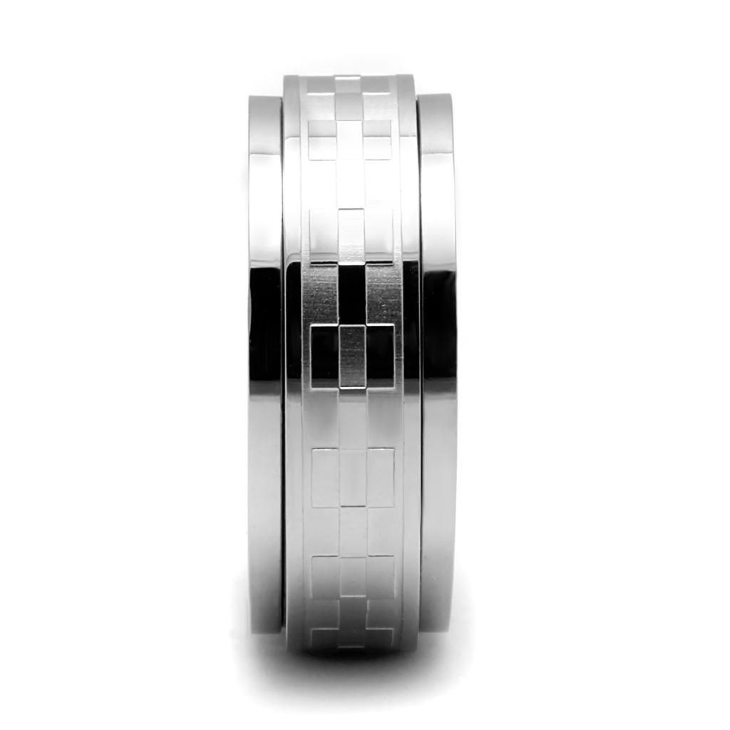 TK2942 - High polished (no plating) Stainless Steel Ring with No Stone