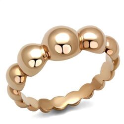 TK2967 - IP Rose Gold(Ion Plating) Stainless Steel Ring with No Stone