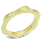 TK3033 - IP Gold(Ion Plating) Stainless Steel Ring with No Stone