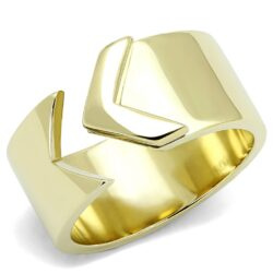 TK3120 - IP Gold(Ion Plating) Stainless Steel Ring with No Stone