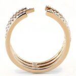 TK3236 - IP Rose Gold(Ion Plating) Stainless Steel Ring with Top Grade Crystal  in Clear