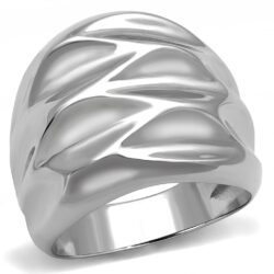 TK3262 - High polished (no plating) Stainless Steel Ring with No Stone