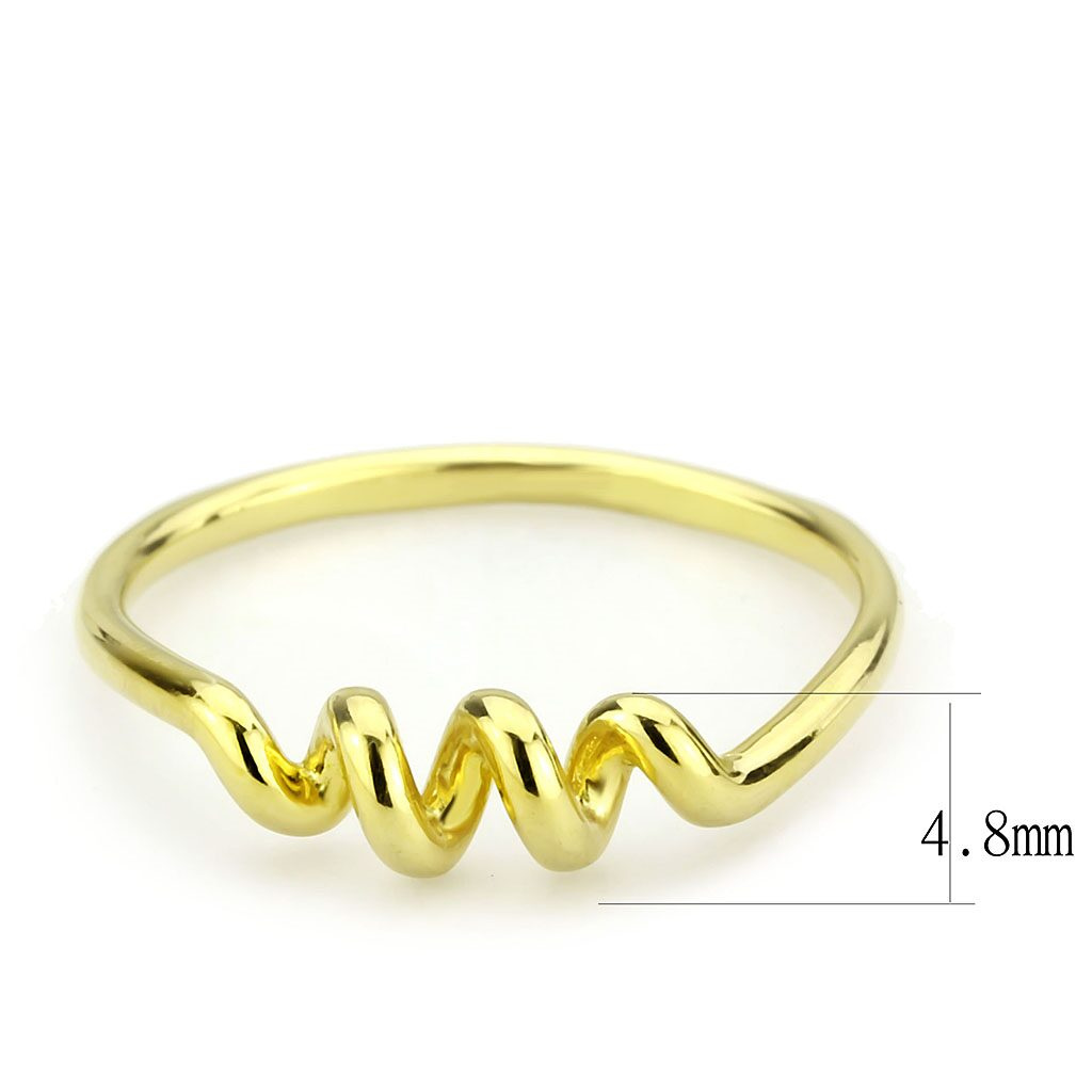 TK3626 - IP Gold(Ion Plating) Stainless Steel Ring with No Stone