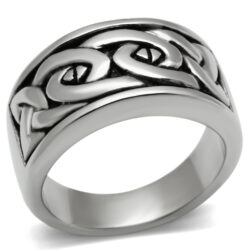 TK381 - High polished (no plating) Stainless Steel Ring with No Stone