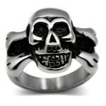 TK474 - High polished (no plating) Stainless Steel Ring with No Stone