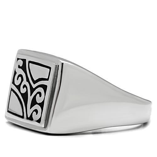 TK482 - High polished (no plating) Stainless Steel Ring with No Stone