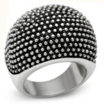 TK519 - High polished (no plating) Stainless Steel Ring with No Stone