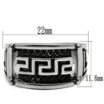 TK584 - High polished (no plating) Stainless Steel Ring with No Stone