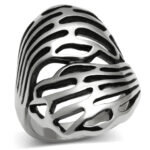 TK636 - High polished (no plating) Stainless Steel Ring with No Stone