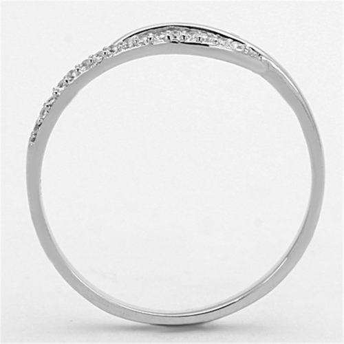 TS145 44312102.png - TS145 - Rhodium 925 Sterling Silver Ring with AAA Grade CZ  in Clear