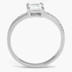 TS558 - Rhodium 925 Sterling Silver Ring with AAA Grade CZ  in Clear