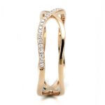 TS589 - Rose Gold 925 Sterling Silver Ring with AAA Grade CZ  in Clear