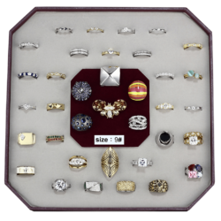 VK-002-SIZE9 - Assorted Brass Ring with Assorted  in Assorted