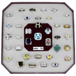 VK-010-SIZE7 - Assorted Brass Ring with Assorted  in Assorted