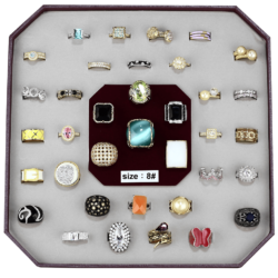 VK-010-SIZE8 - Assorted Brass Ring with Assorted  in Assorted