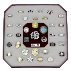 VK-030-SIZE7 - Assorted Brass Ring with Assorted  in Assorted