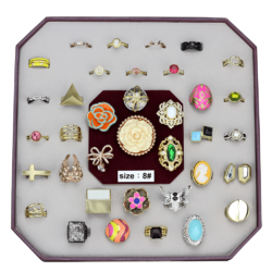 VK-036-SIZE8 - Assorted Brass Ring with Assorted  in Assorted