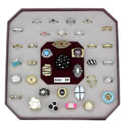 VK-047-SIZE8 - Assorted Brass Ring with Assorted  in Assorted