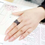 TK3791 - IP Black (Ion Plating) Stainless Steel Ring with Top Grade Crystal in Amethyst