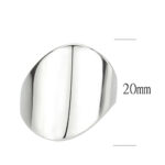 TK3801 - High polished (no plating) Stainless Steel Ring with NoStone in No Stone