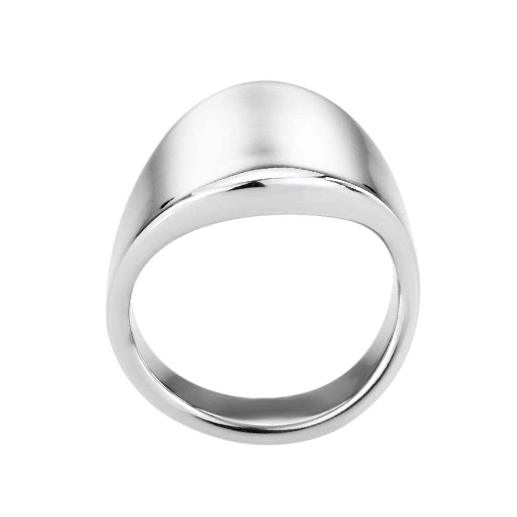 TK3801 - High polished (no plating) Stainless Steel Ring with NoStone in No Stone