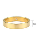 TK3832 - IP Gold Stainless Steel Ring with Top Grade Crystal in Clear