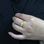 TK3832 - IP Gold Stainless Steel Ring with Top Grade Crystal in Clear